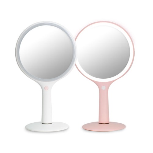 요요미러 LED 화장용 조명거울 [360도 각도조절 / 3단계 빛조절 / 휴대용 / 스텐드용 / 메이크업 양면 조명 거울]
