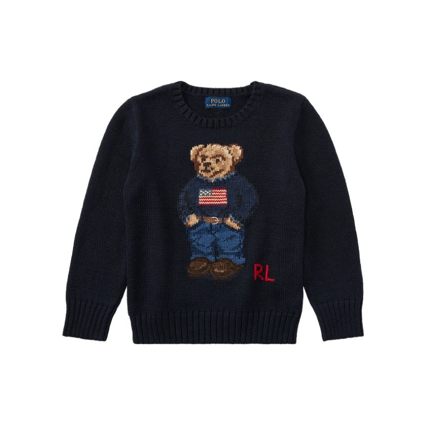 Polo Kids Polo Bear Cotton Sweater (Navy) 폴로 키즈 폴로 베어 코튼 스웨터 긴팔 (네이비) 399407,POLO,펀조이해외직구