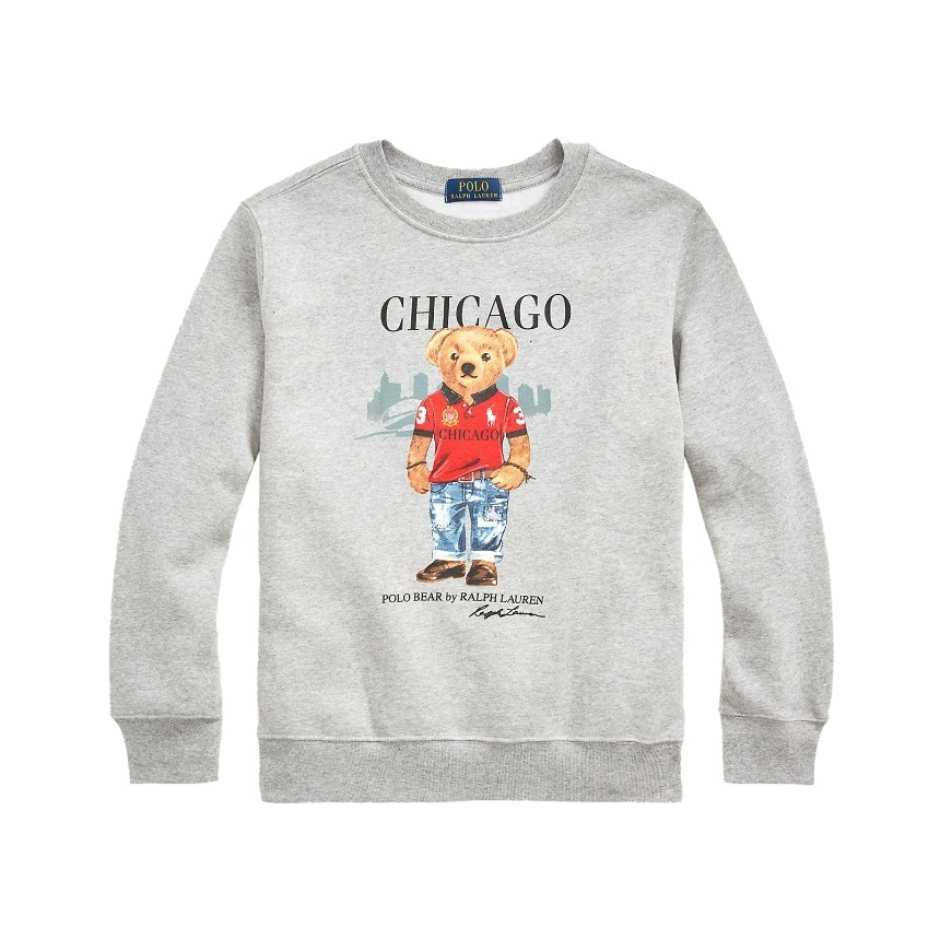 Polo Bear Chicago Fleece Sweatshirt 폴로 키즈 폴로 베어 시카고 플리스 스웻셔츠 긴팔 545035,POLO,펀조이해외직구